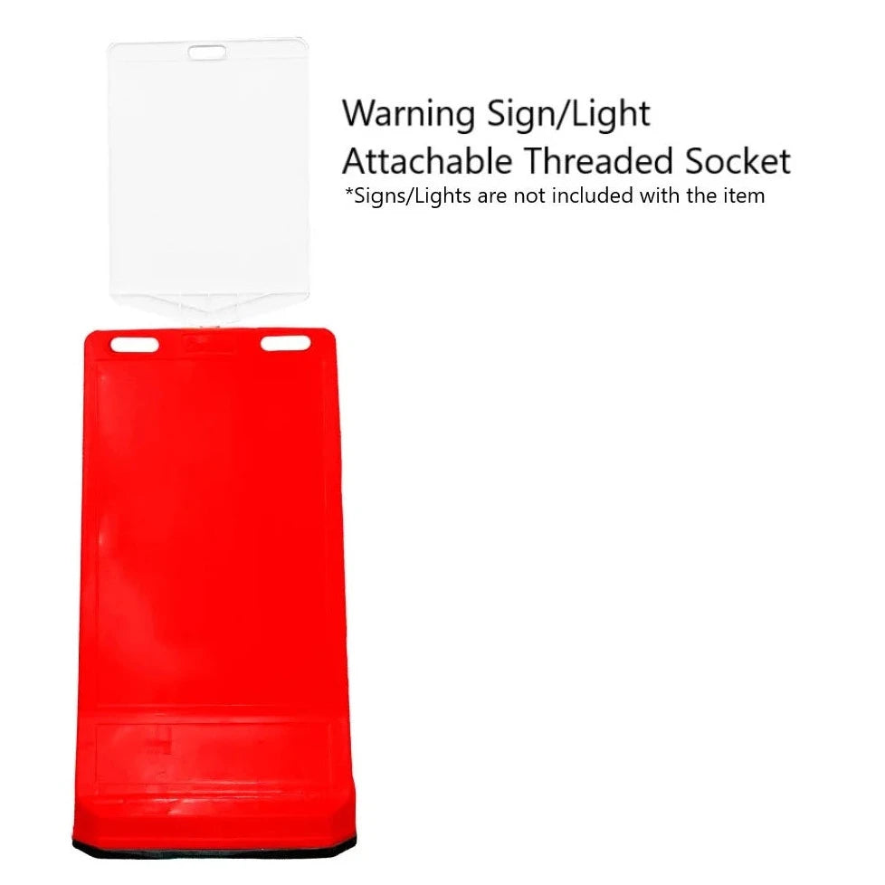 Pavement Sign Road Barrier - Red