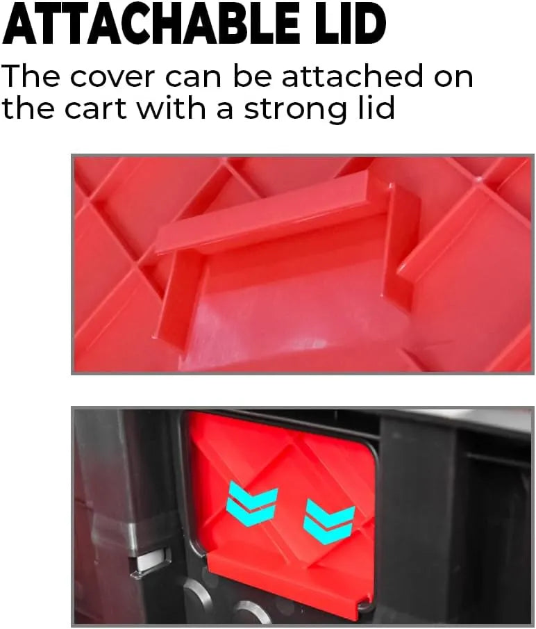 Shopping cart with attachable lid