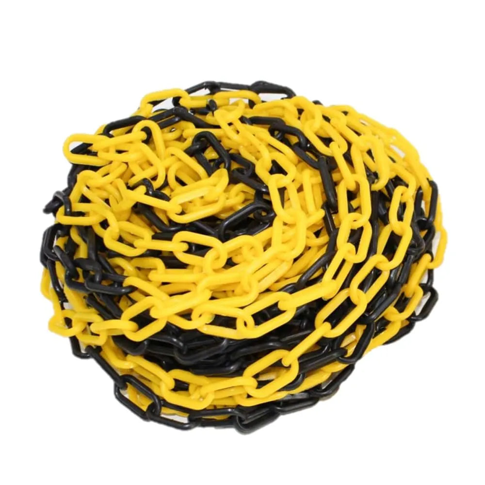 Yellow and Black plastic chain