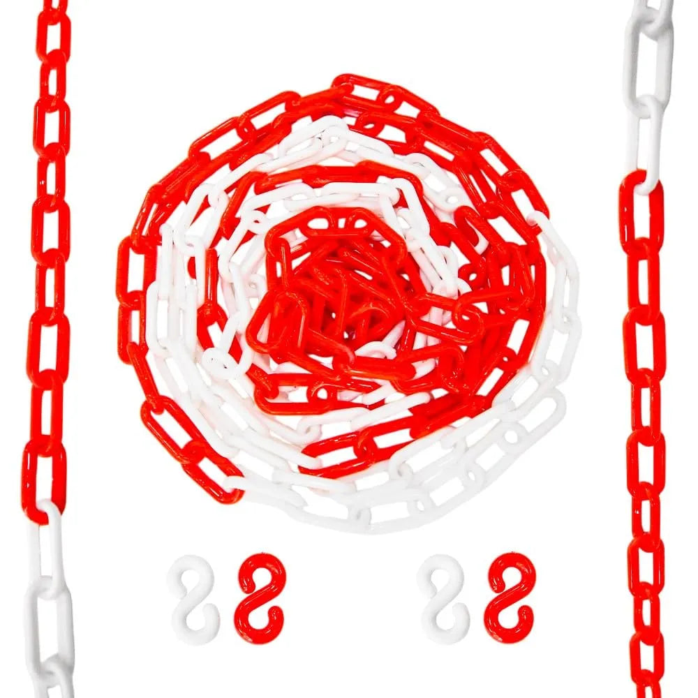 Red and White Plastic Chain