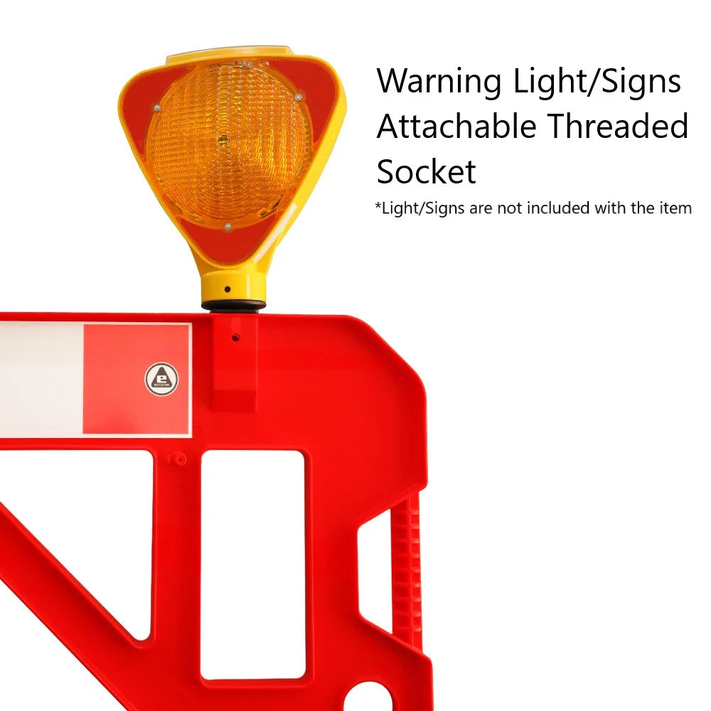 Plastic Safety Barrier With Light Attachable