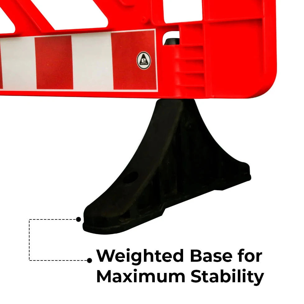 Plastic Safety Barrier With Weighted Base