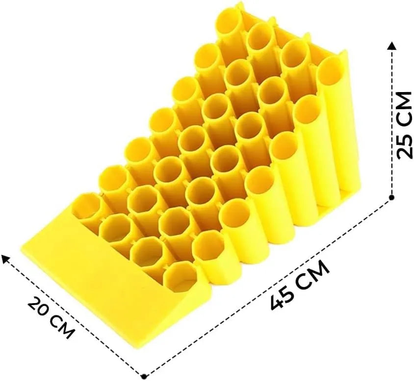 Yellow tire chock