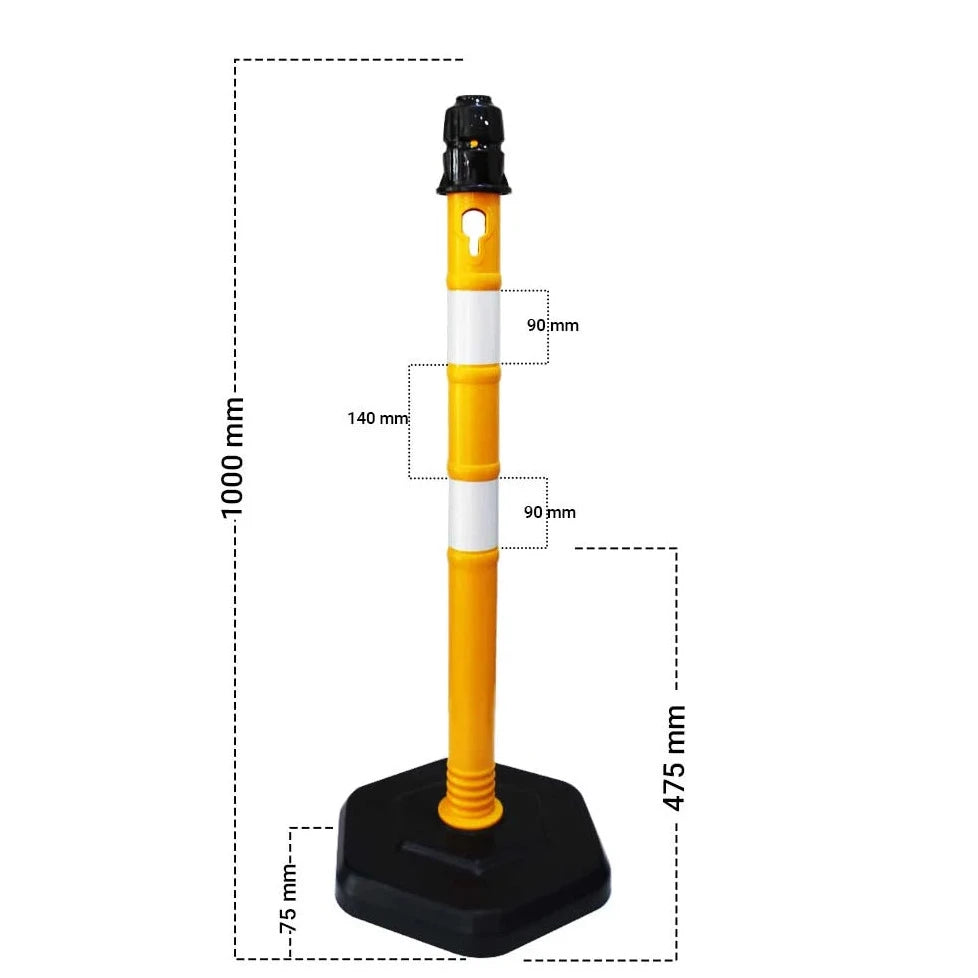 Delineator Post with PVC Weighted Base
