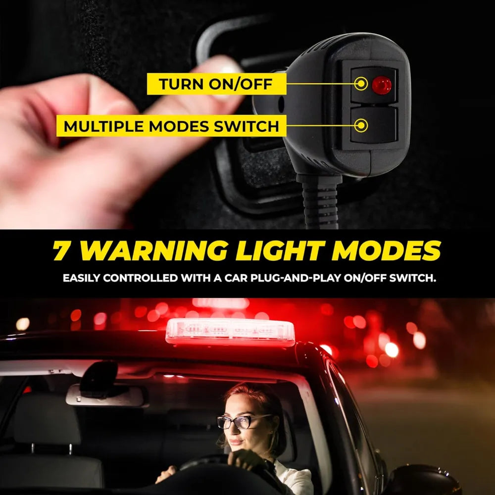 Car warning light switch with multiple modes