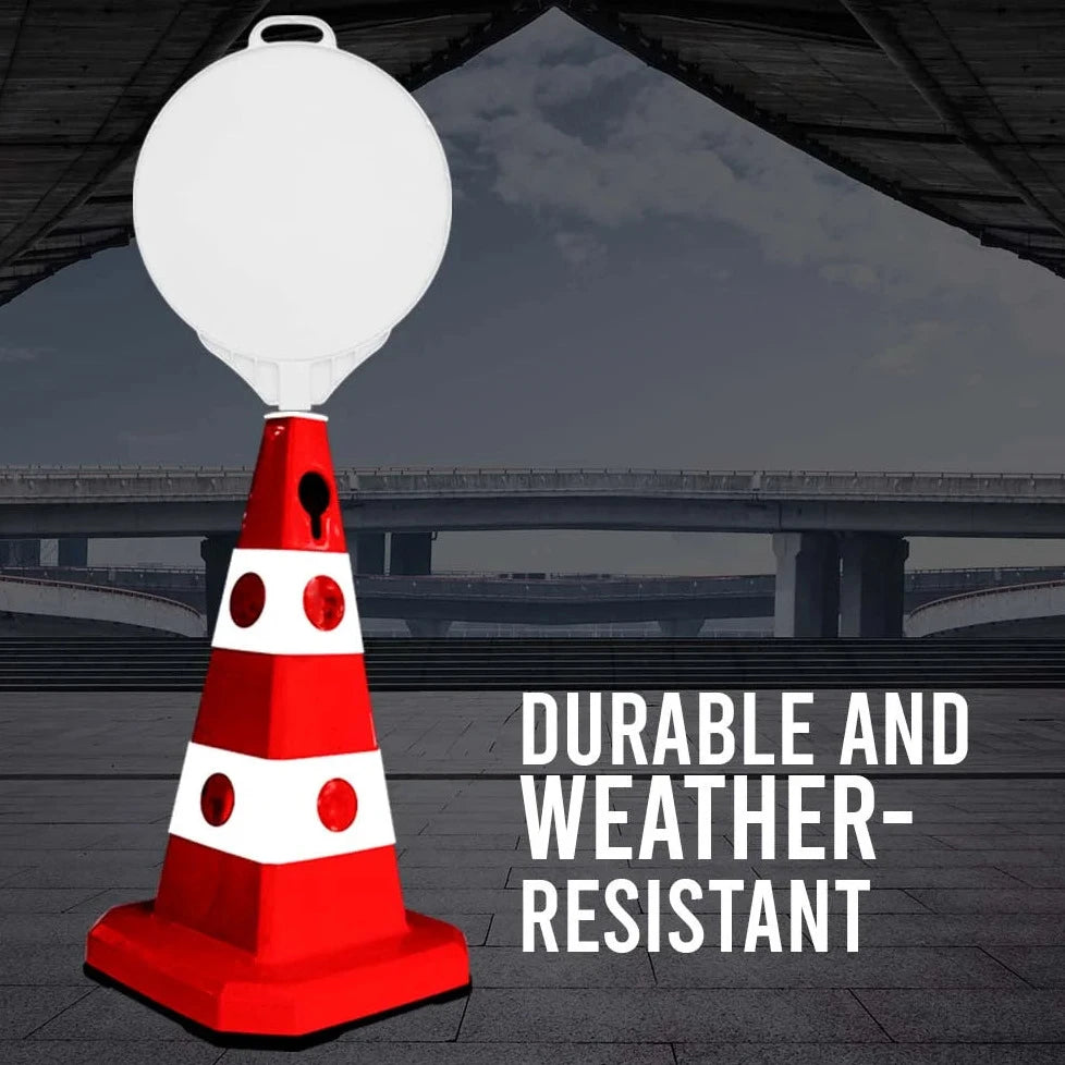 Round Empty Sign Plate for Traffic Cones