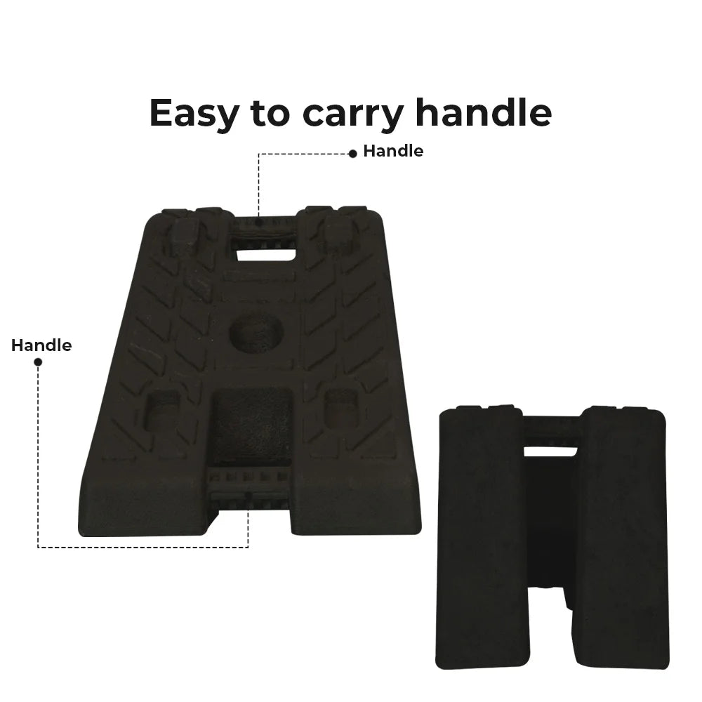 Black wheel stopper