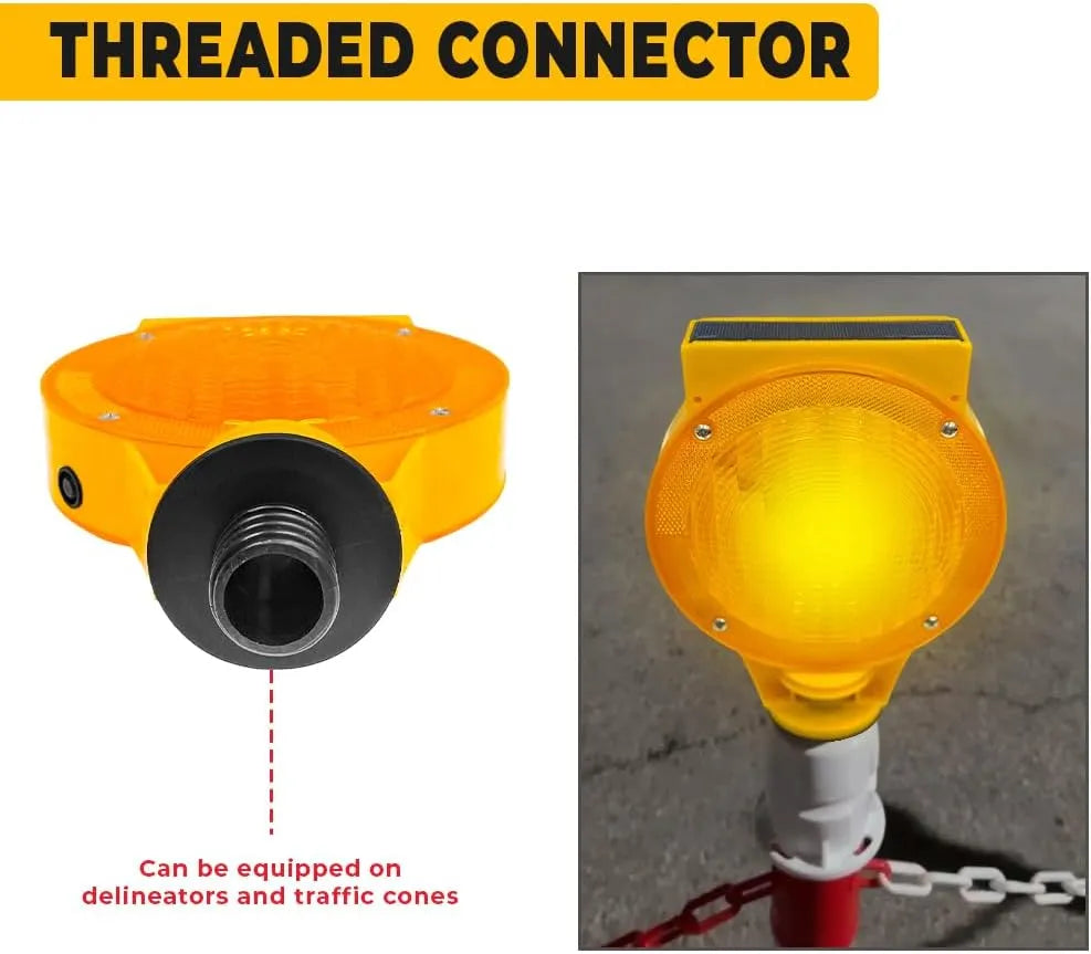 Warning light with thread connector
