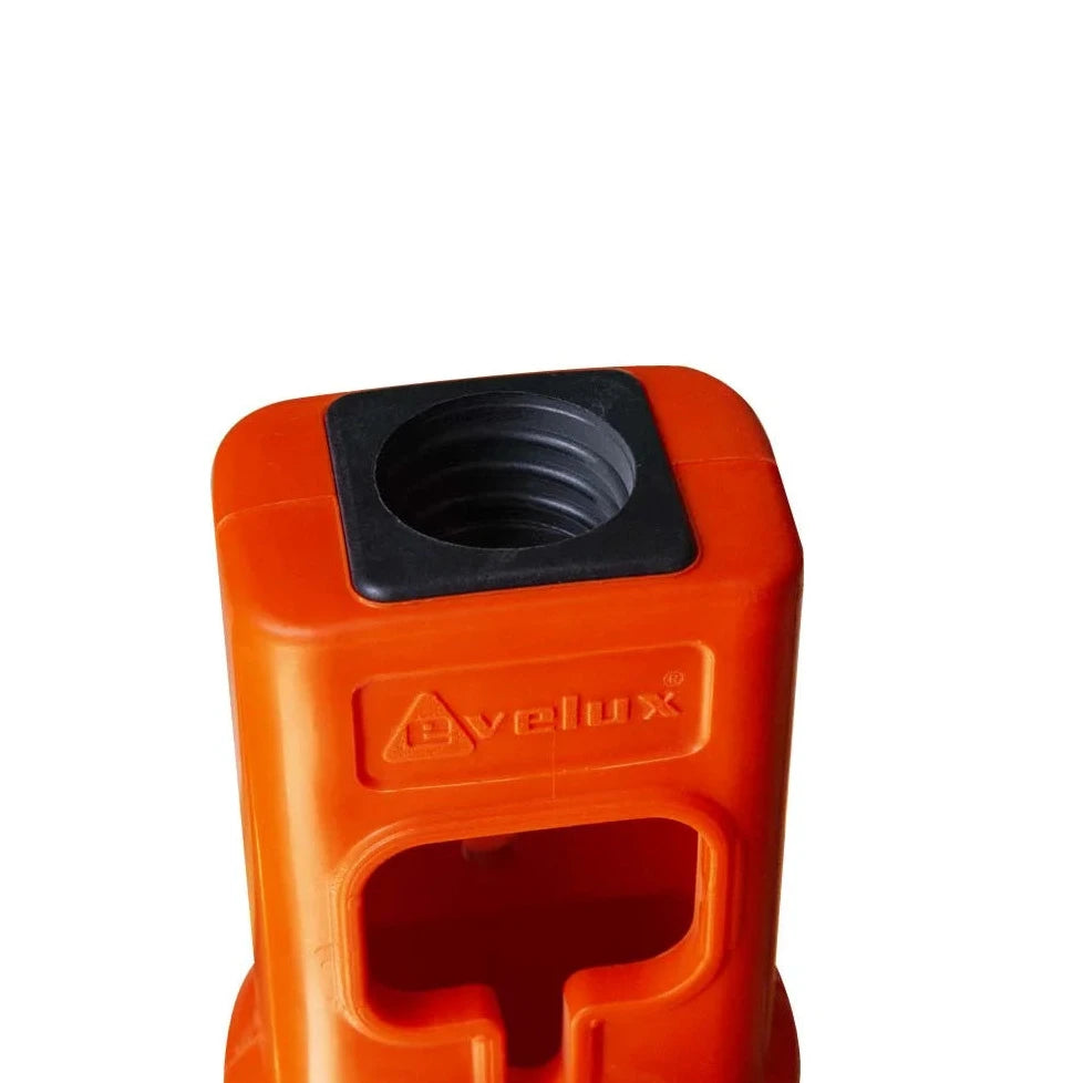 Traffic post with light lamp hole