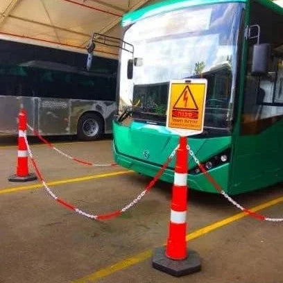 Road safety warning post