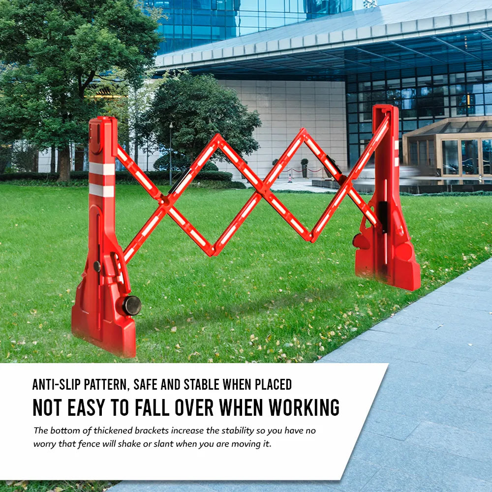 sturdy expandable barrier red