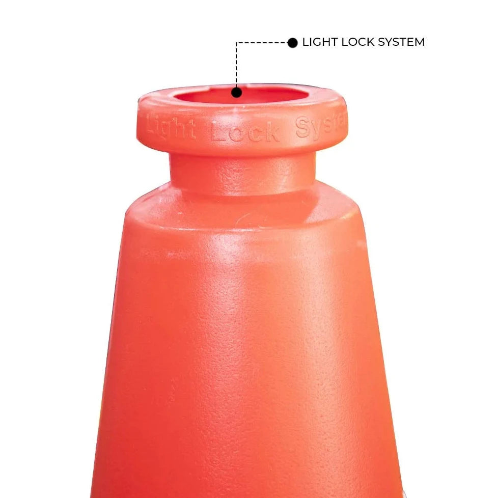 Traffic Cone With Light Lock System