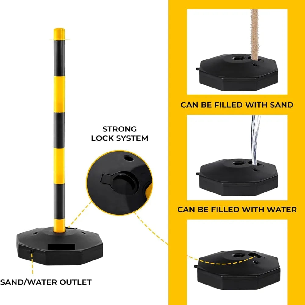 Traffic Delineator Post Yellow and Black