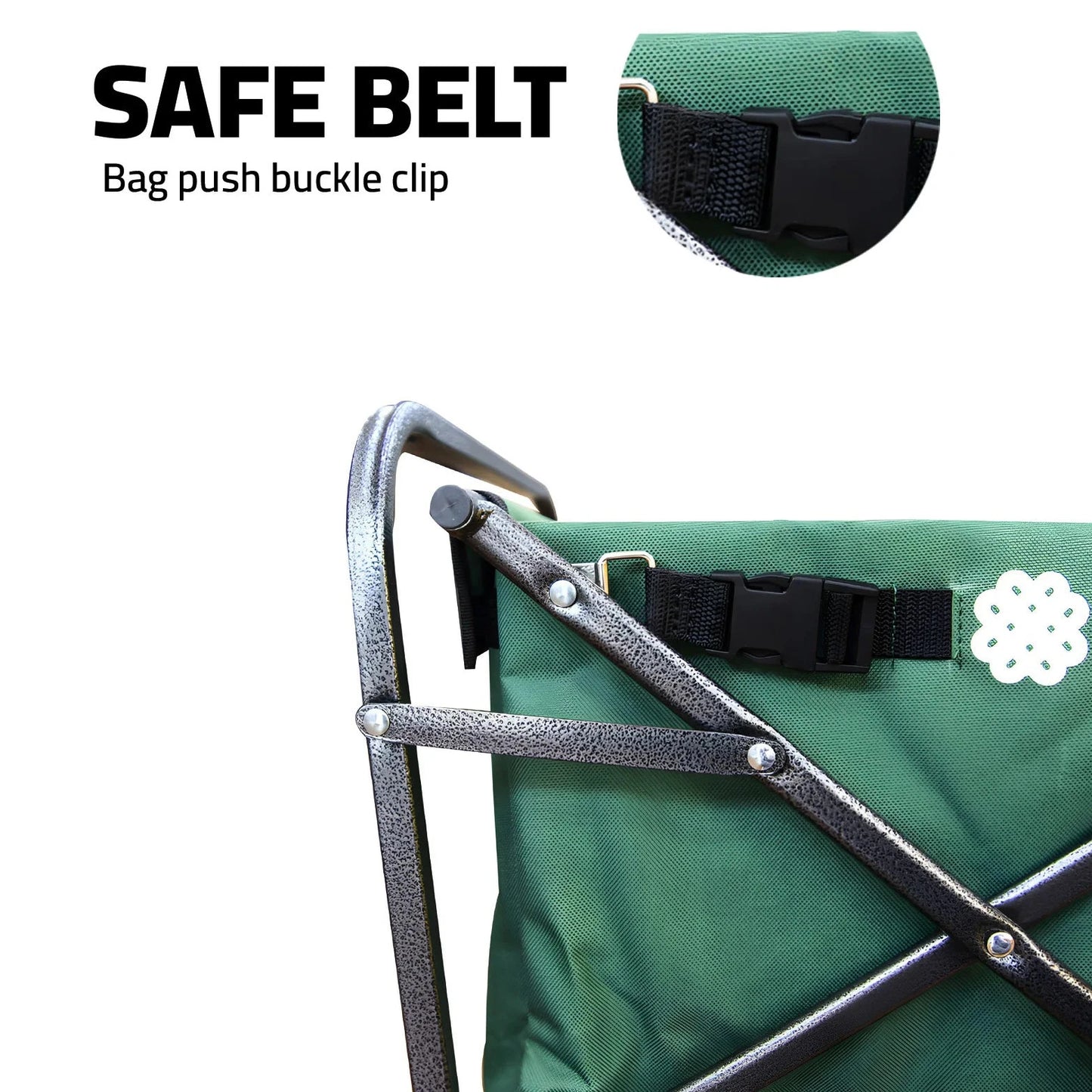 trolley green with safe belt