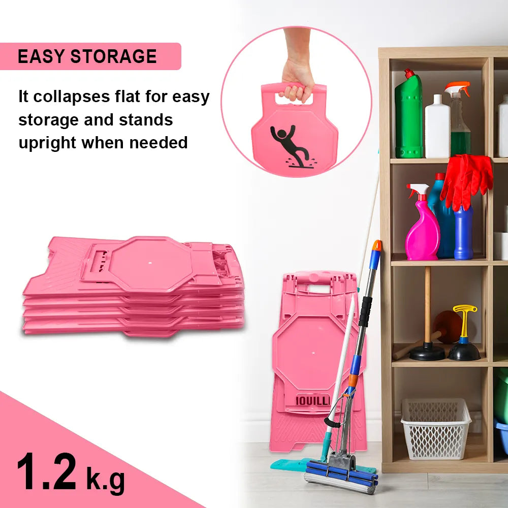 Foldable Easy Storage Wet Signs Pink