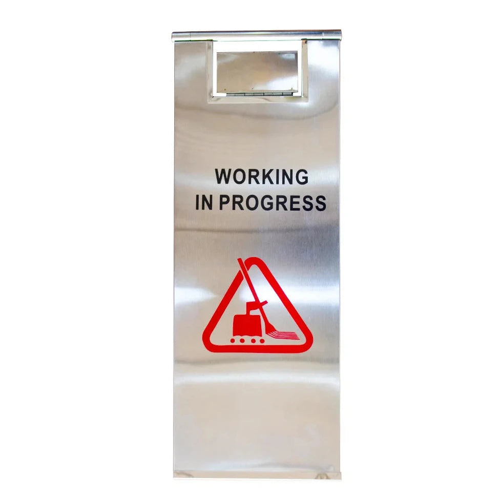 Work In Progress Floor Sign easy to read