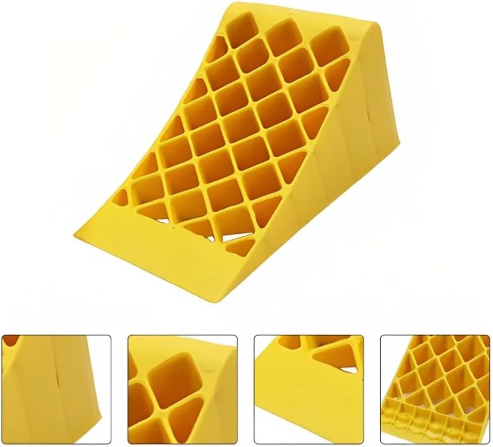 Yellow tire chock