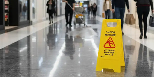 The Role of Yellow Caution Wet Floor Signs in Reducing Workplace Injuries and Liability