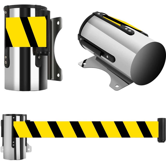 Ceinture rétractable | portable | Base conique fixée au mur
