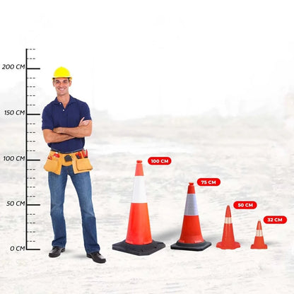 Traffic Cone size compare 