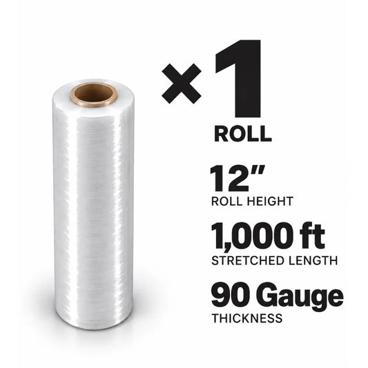 Pallet Wrap Stretch Film 12" x 1000 ft (90 Gauge) Made in UAE