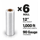 Pellicule étirable pour palettes 12 po x 1000 pi (calibre 90), fabriquée aux Émirats arabes unis