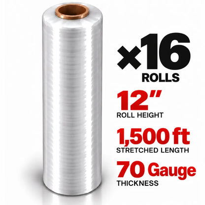 Stretch Wrap 12" x 1500ft 70G Delivered