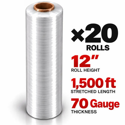Stretch Wrap 12" x 1500ft 70G Delivered