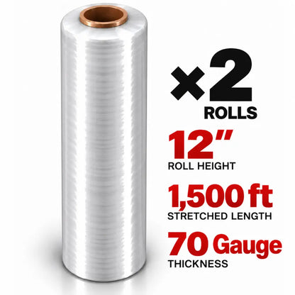 Stretch Wrap 12" x 1500ft 70G Delivered