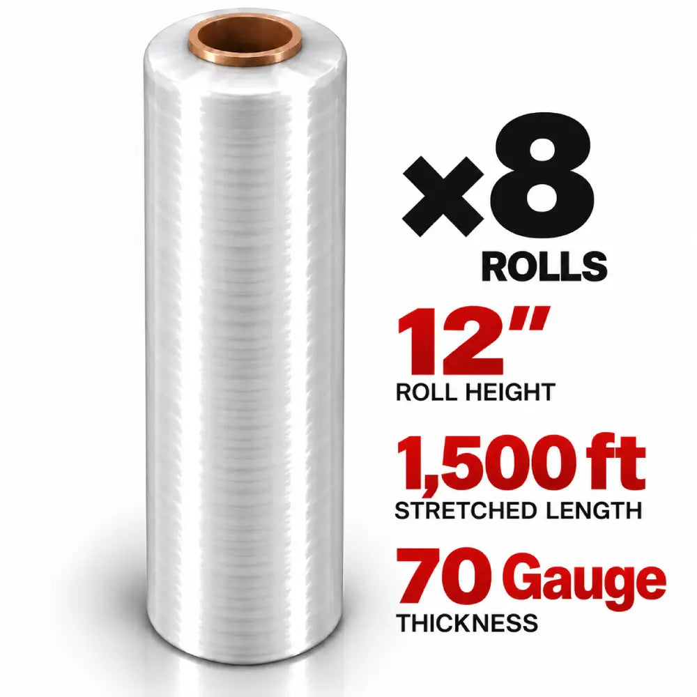 Stretch Wrap 12" x 1500ft 70G Delivered