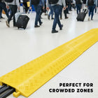 Protège-câbles jaune à un canal de 40 x 11 po