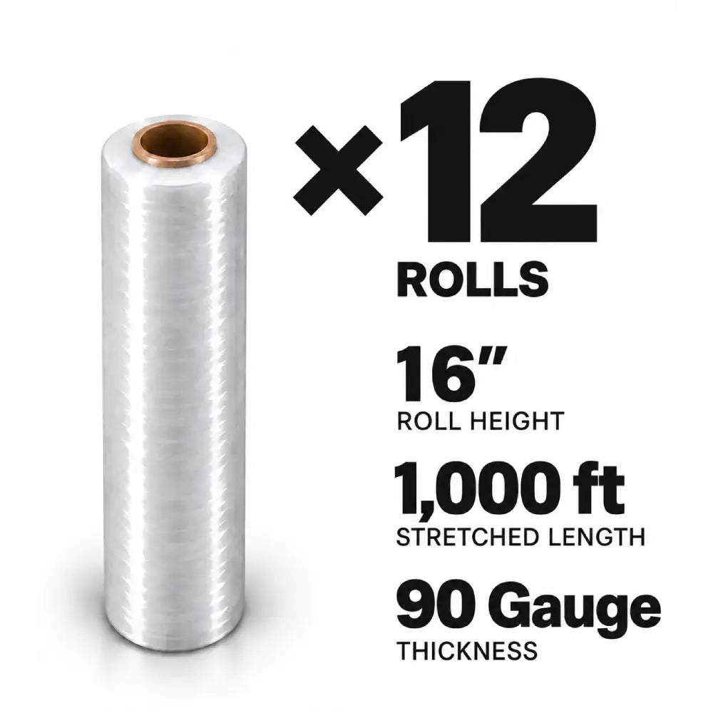 Pallet Wrap 16" Stretch Film 1000ft (90 Gauge) – Made in UAE