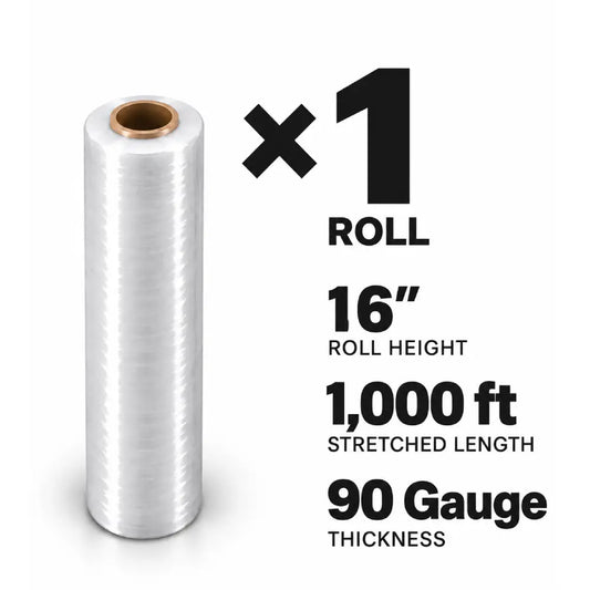 Pallet Wrap 16" Stretch Film 1000ft (90 Gauge) – Made in UAE