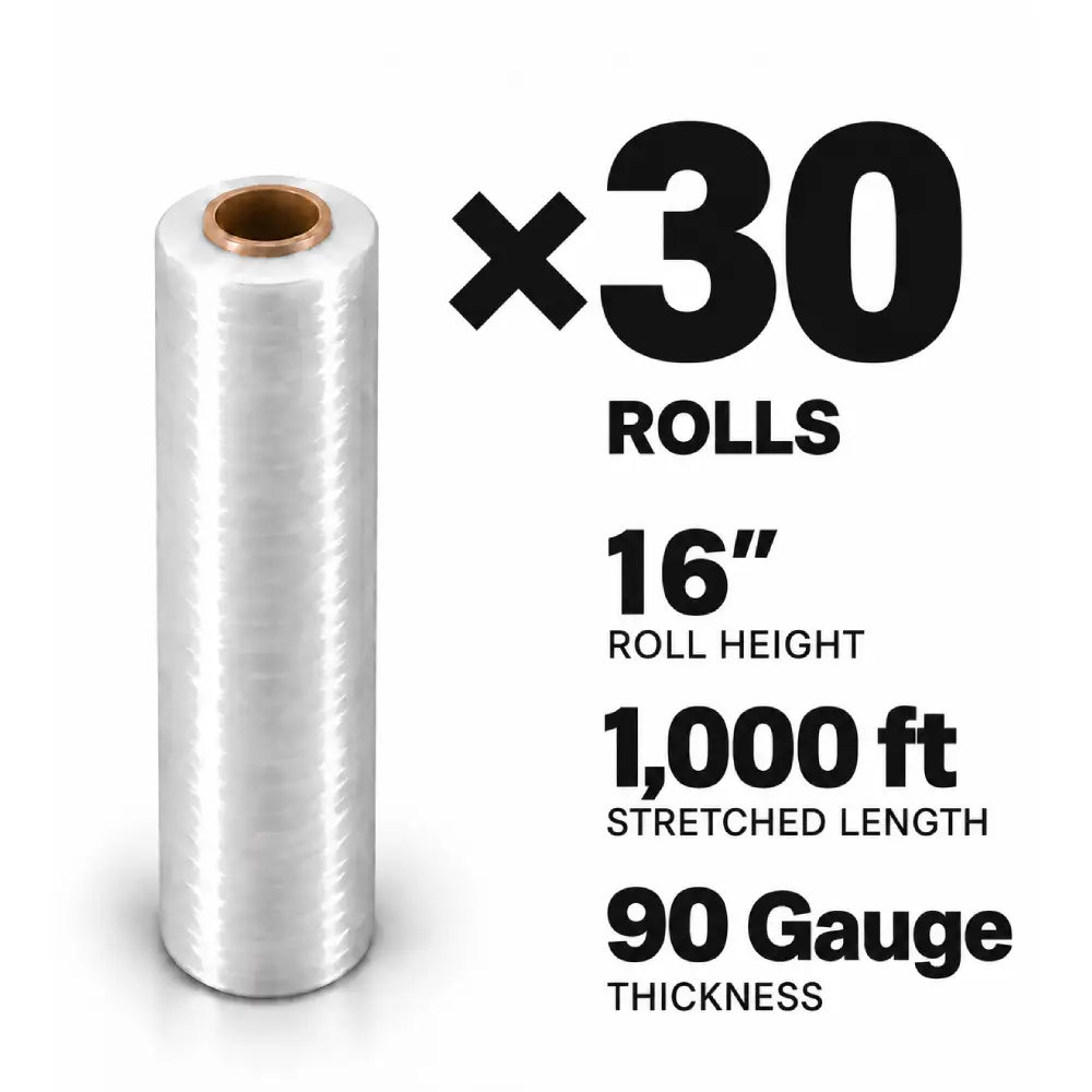 Pallet Wrap 16" Stretch Film 1000ft (90 Gauge) – Made in UAE
