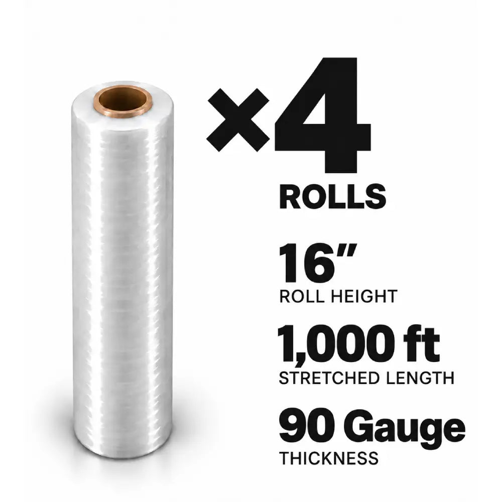 Pallet Wrap 16" Stretch Film 1000ft (90 Gauge) – Made in UAE