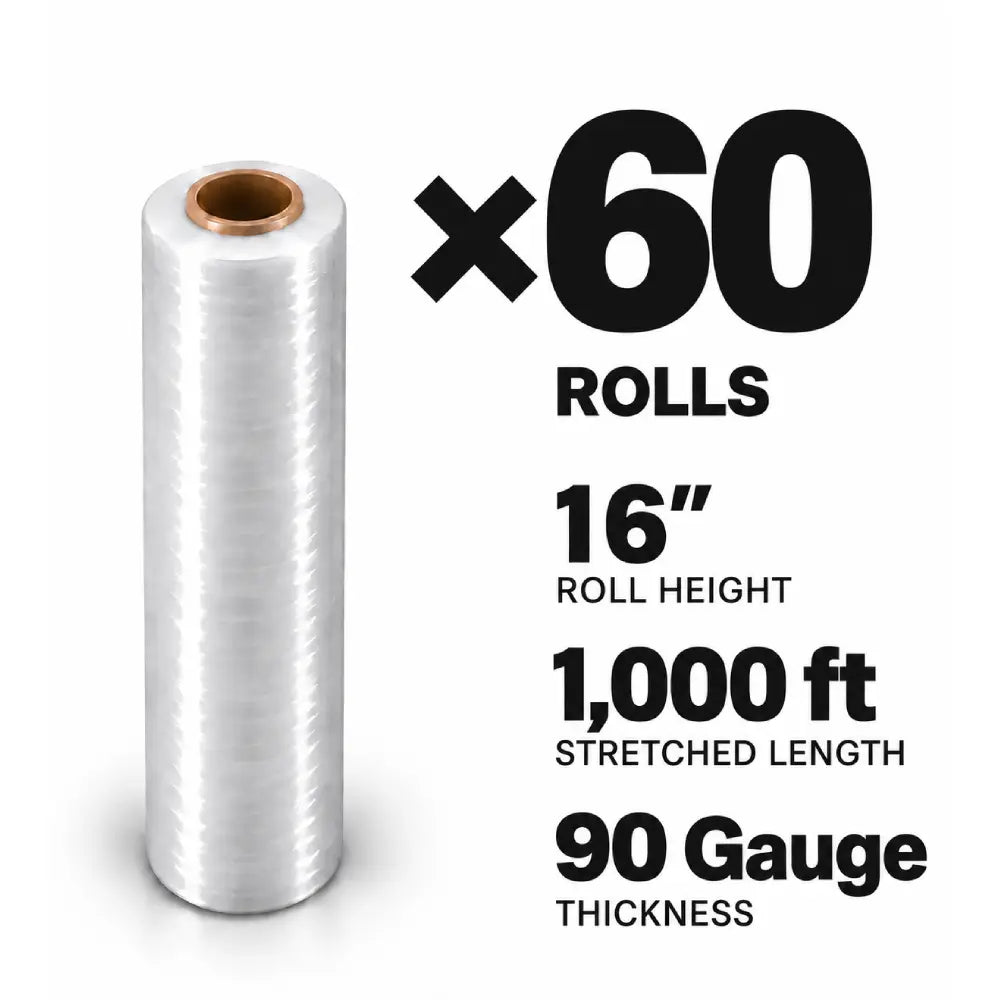 Pallet Wrap 16" Stretch Film 1000ft (90 Gauge) – Made in UAE