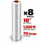 Pellicule étirable d’emballage 18 po x 1500 pi (calibre 70)