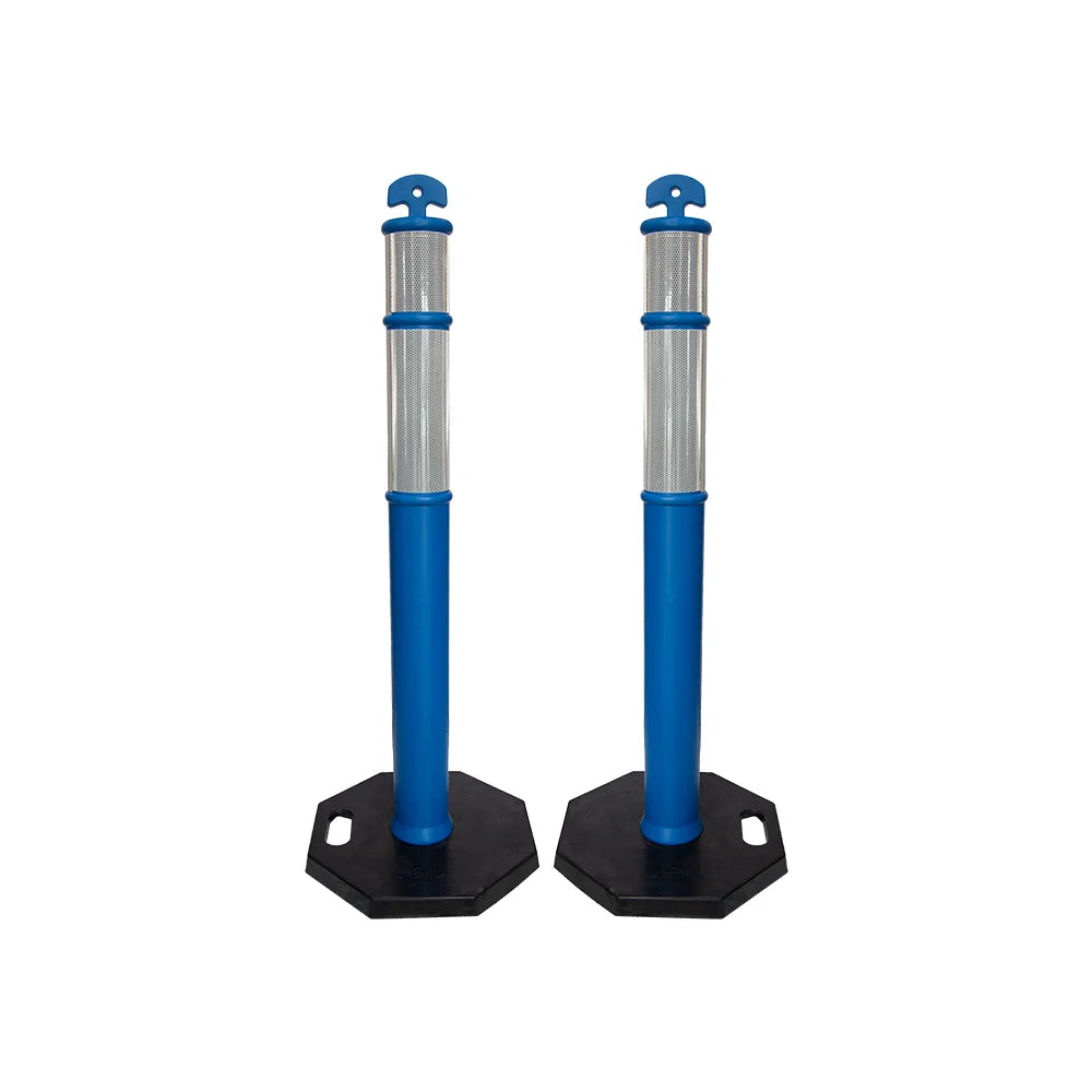 2pcs Blue Road Safety Delineator Post