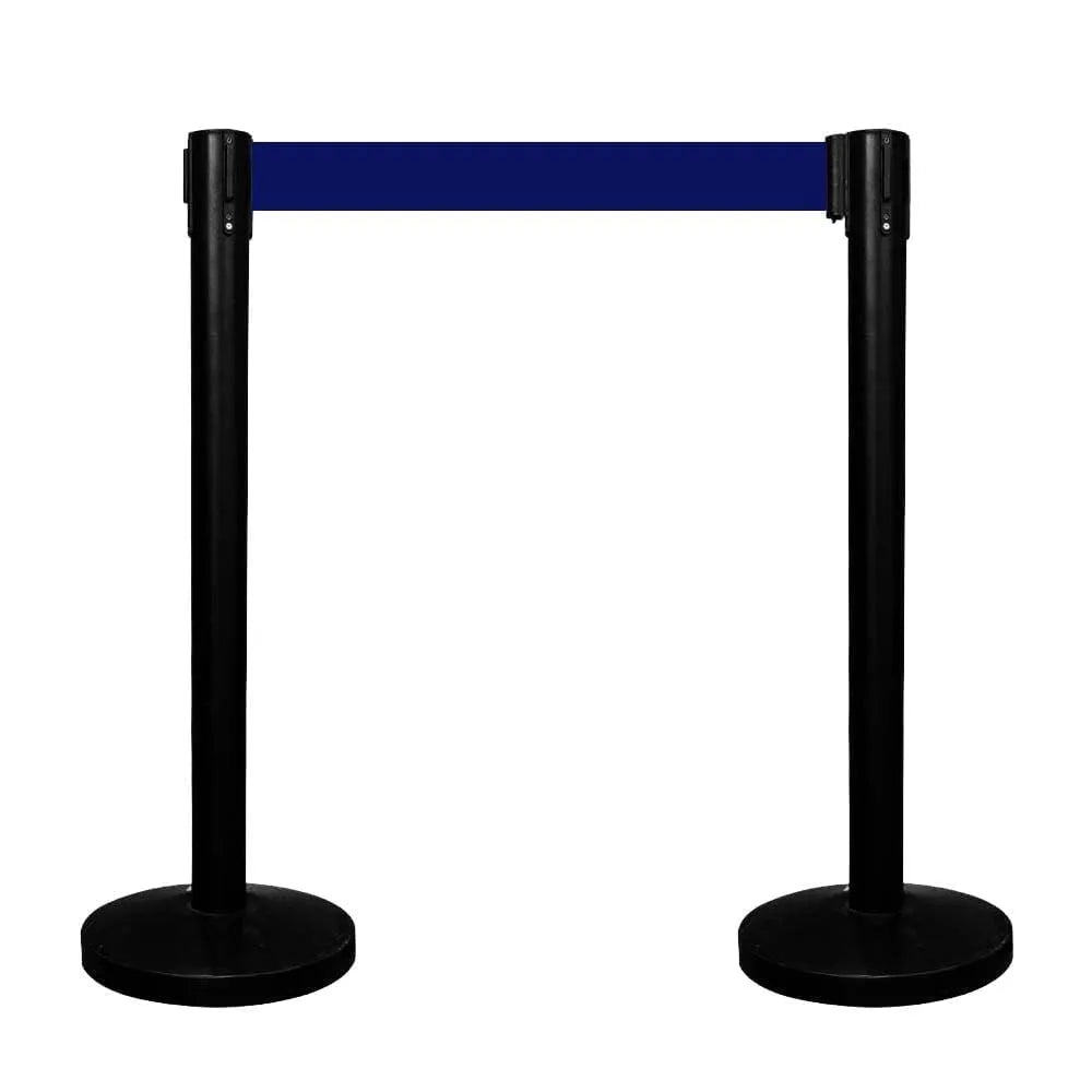2pcs Retractable Blue Belt Barrier