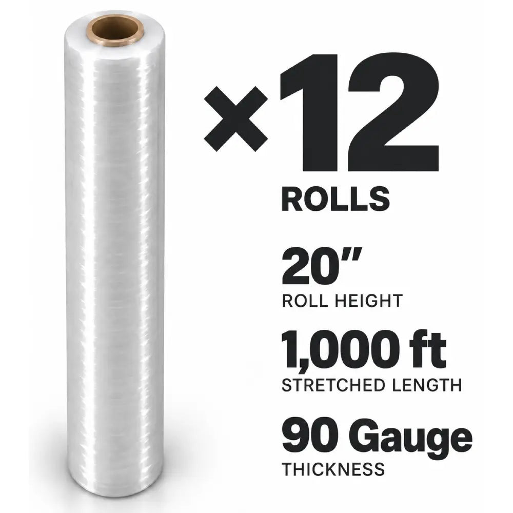 Stretch wrap film 90G | width 20 inch 2.5 kg 1000ft