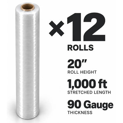 Stretch wrap film 90G | width 20 inch 2.5 kg 1000ft