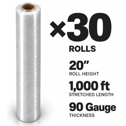 Stretch wrap film 90G | width 20 inch 2.5 kg 1000ft