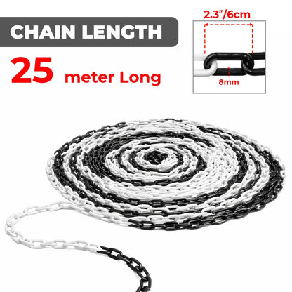 chain with measurement details on a white background