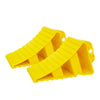 Ensemble de 2 petites cales de roue robustes jaunes en plastique