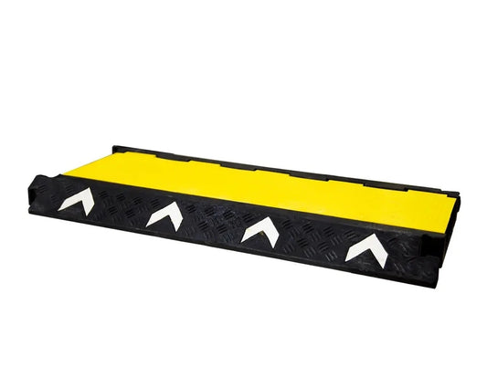 3 Channel PVC Reflective Cable Protector Ramp With Flip Open Lid
