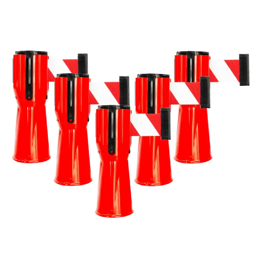 3 Meter Retractable Traffic Cone Caution - Red