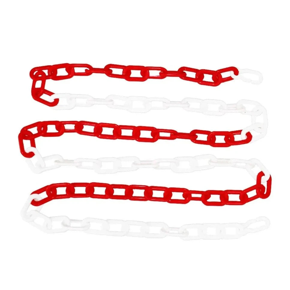 3Meter Plastic Chain 8mm Thickness - Red and White