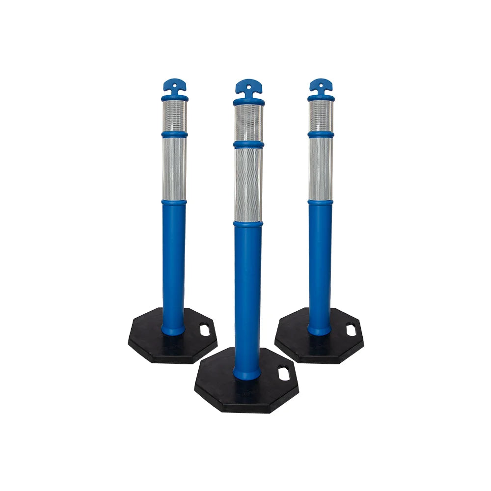 3pcs Road Safety Delineator Blue