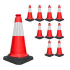 Cône de signalisation réfléchissant | Cône de sécurité routière de 30 po — Rouge