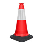 Cône de signalisation réfléchissant | Cône de sécurité routière de 30 po — Rouge